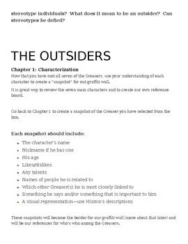 the outsiders teaching unit common core standards Kindle Editon