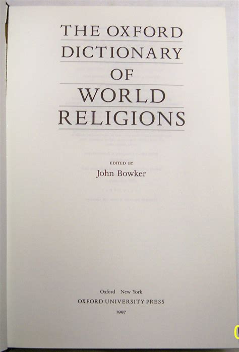 the oxford dictionary of world religions Kindle Editon