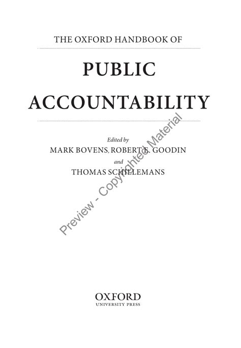 the oxford handbook of public accountability Ebook Kindle Editon