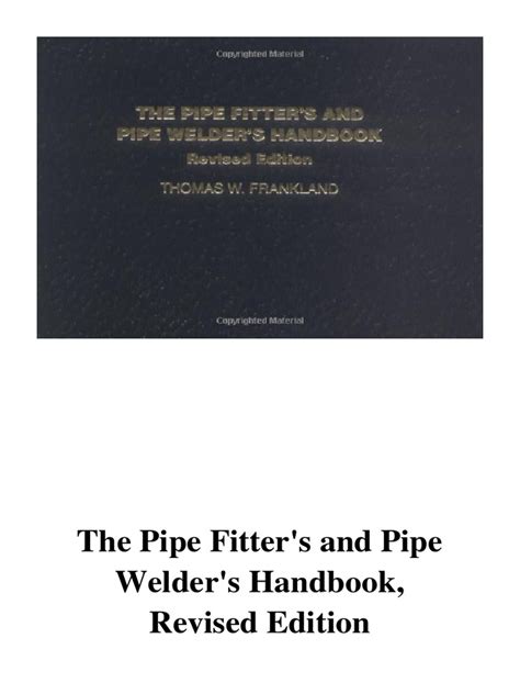 the pipe fitters and pipe welders handbook revised edition Kindle Editon