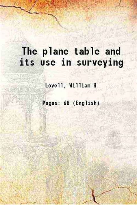 the plane table and its use in surveying Epub