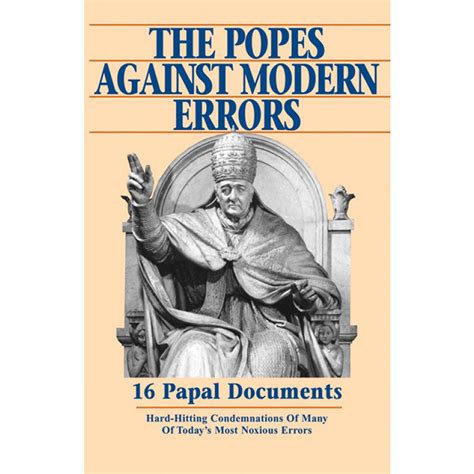 the popes against modern errors 16 papal documents PDF