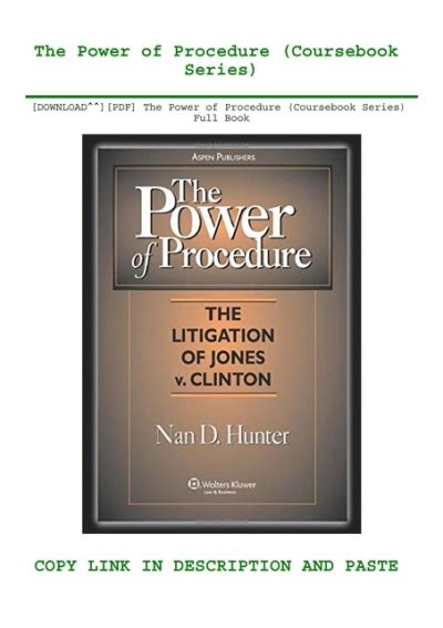 the power of procedure coursebook series Reader