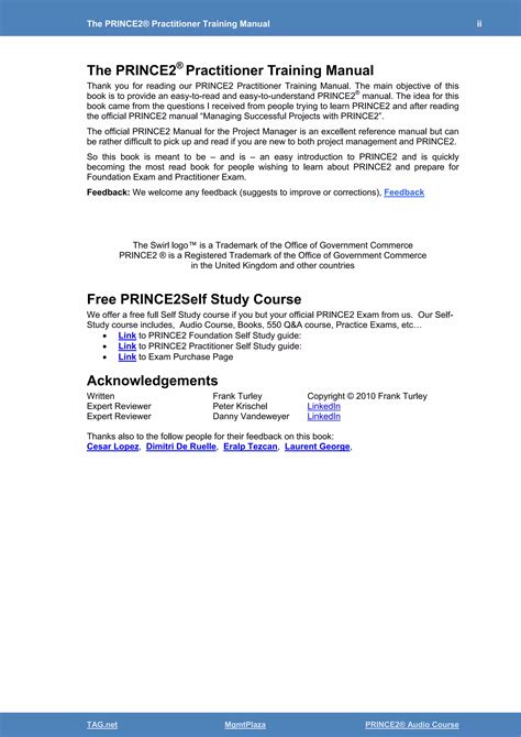 the prince2 training manual pdf Reader