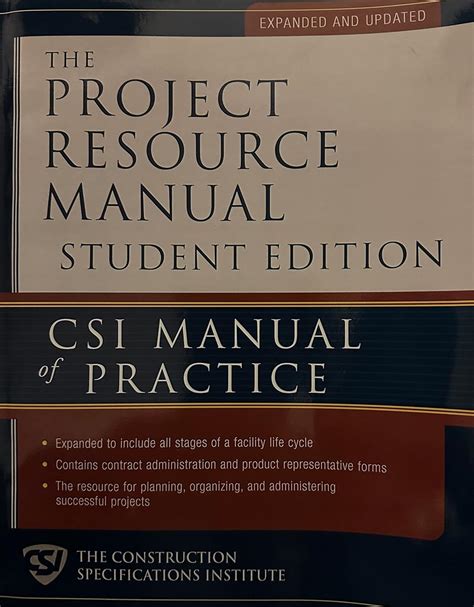 the project resource manual csi manual of practice Reader