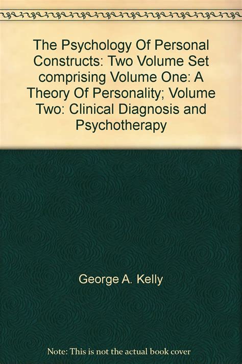 the psychology of personal constructs 2 volume set Doc