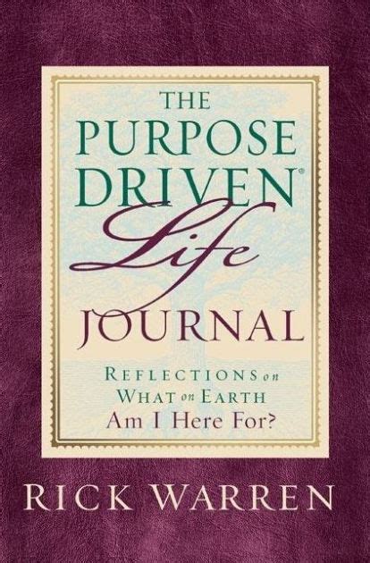 the purpose driven life journal Doc