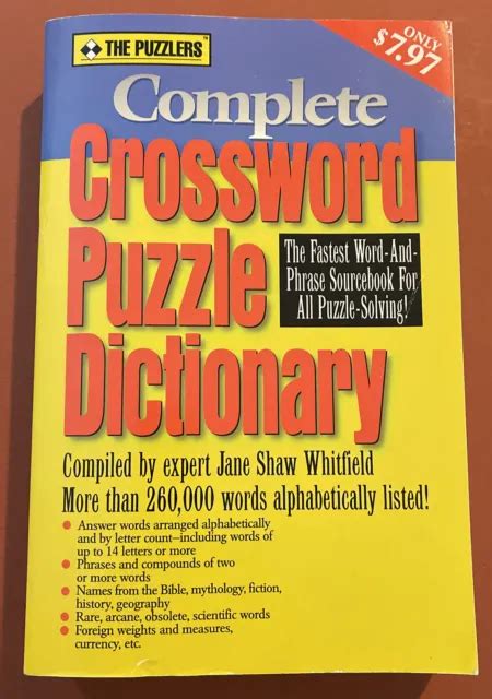 the puzzlers complete crossword puzzle dictionary Reader