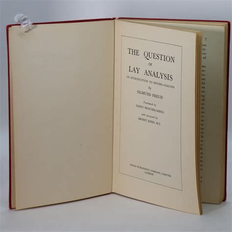 the question of lay analysis the standard edition Reader