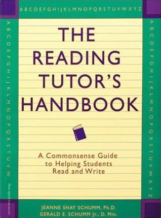 the reading tutors handbook a commonsense guide to helping students read and write PDF