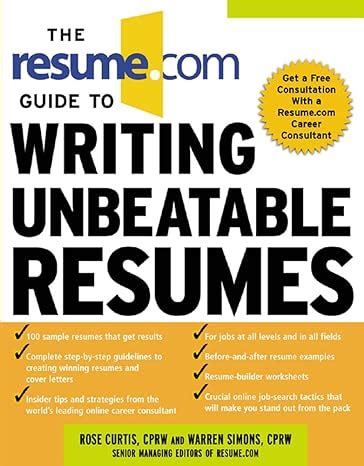 the resume com guide to writing unbeatable resumes Epub