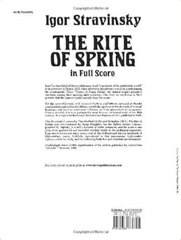 the rite of spring in full score dover music scores Reader