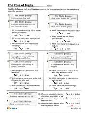the role of media answer key