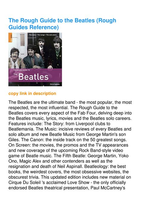 the rough guide to the beatles rough guides reference Reader