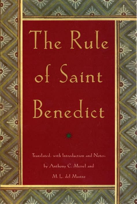 the rule of st benedict an image book original PDF