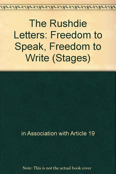 the rushdie letters freedom to speak freedom to write stages PDF