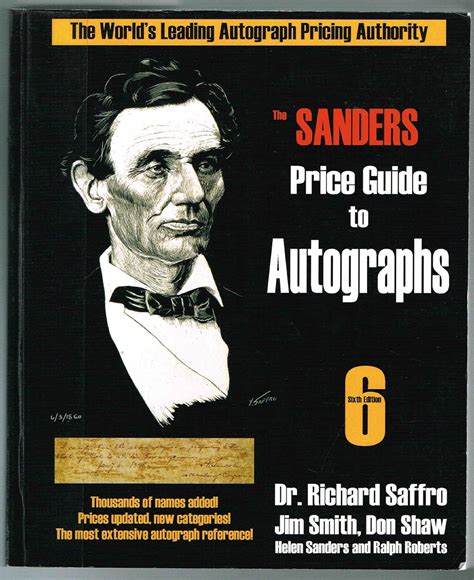 the sanders autograph price guide sanders price guide to autographs Doc