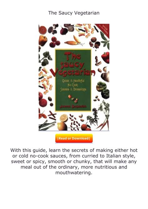 the saucy vegetarian PDF