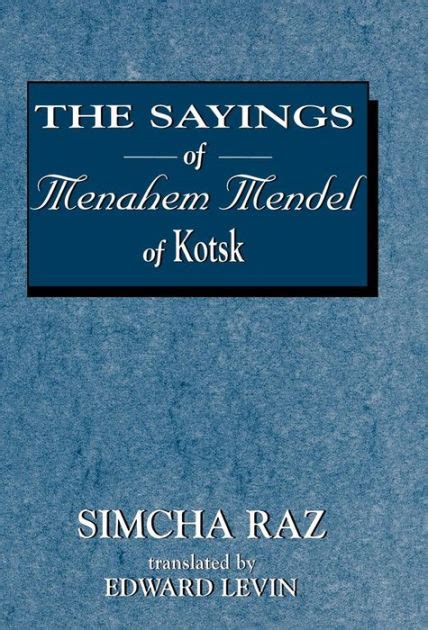 the sayings of menahem mendel of kotzk Reader