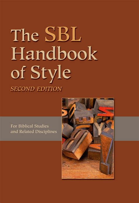 the sbl handbook of style PDF