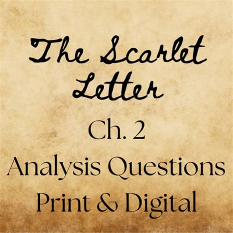 the scarlet letter chapter analysis PDF