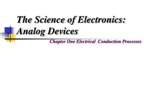 the science of electronics analog devices Doc