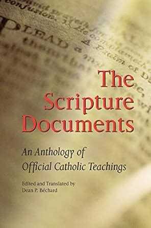 the scripture documents an anthology of official catholic teachings Epub