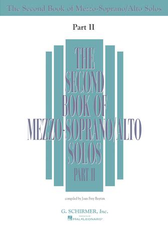 the second book of mezzo soprano solos part ii book only Epub