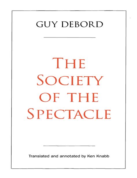 the society of the spectacle annotated edition Epub