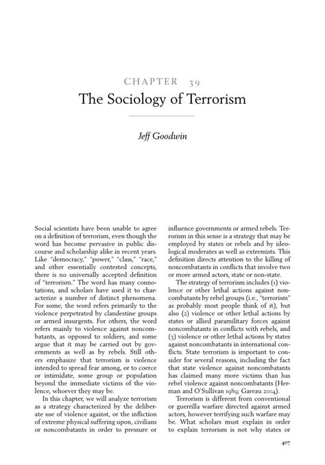 the sociology of terrorism the sociology of terrorism Epub