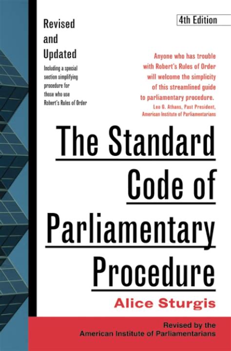 the standard code of parliamentary procedure 4th edition Reader