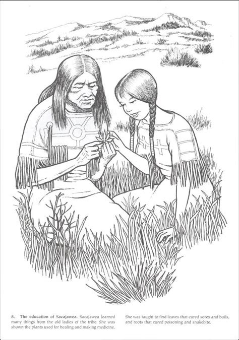 the story of sacajawea dover history coloring book Kindle Editon