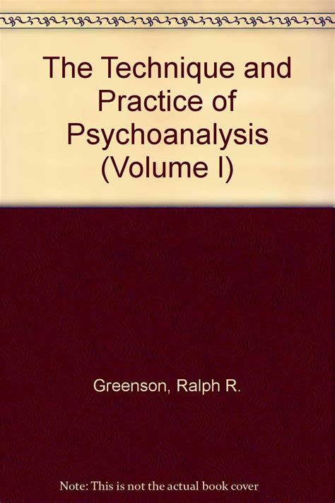 the technique and practice of psychoanalysis volume 1 PDF