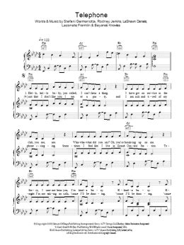 the telephone vocal score PDF