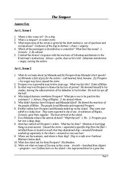 the tempest study guide answer key Epub