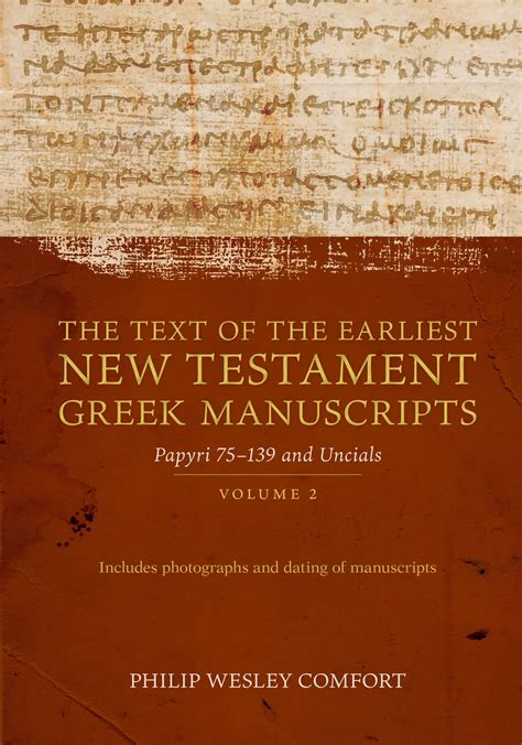 the text of the earliest new testament greek manuscripts PDF