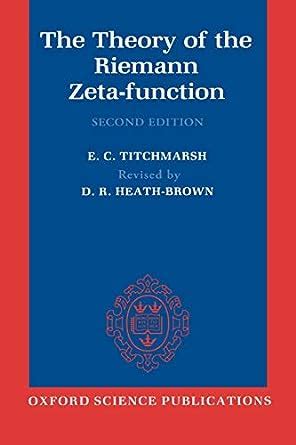 the theory of the riemann zeta function oxford science publications Reader