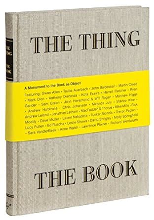 the thing the book a monument to the book as object Epub