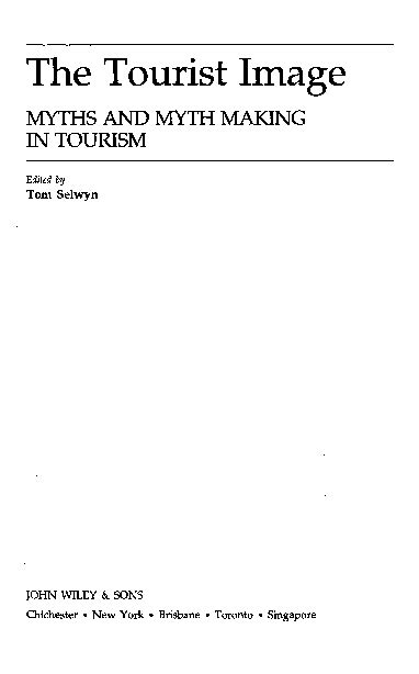 the tourist image myths and myth making in tourism Doc
