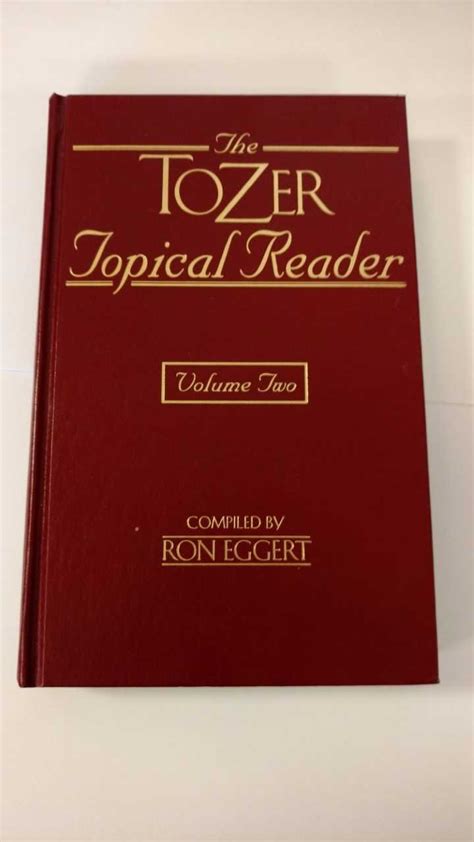 the tozer topical reader 2 volume set PDF