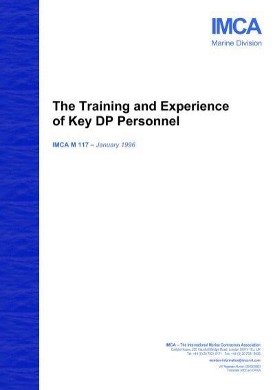 the training and experience of key dp personnel PDF