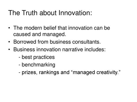 the truth about innovation PDF