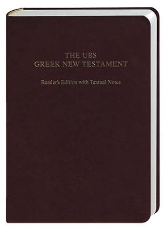 the ubs greek new testament readerâ€™s edition with textual notes brown Kindle Editon