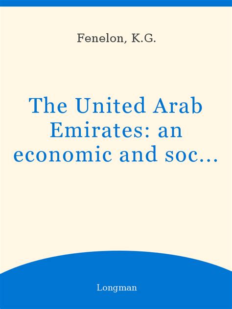 the united arab emirates an economic and social survey Kindle Editon