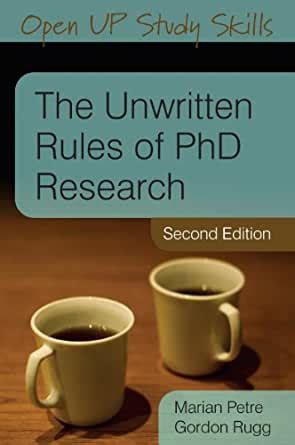 the unwritten rules of phd research open up study skills Epub