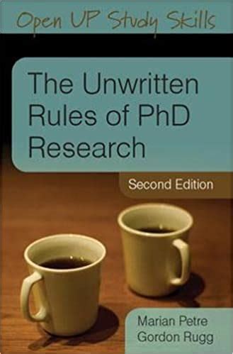 the unwritten rules of phd research open up study skills Epub