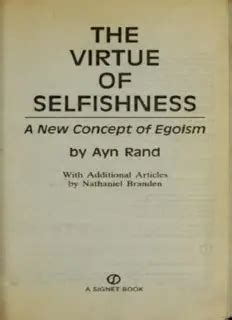 the virtue of selfishness a new concept of egoism Doc