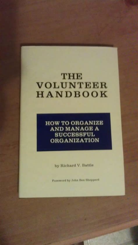 the volunteer handbook how to organize and manage a successful organization PDF