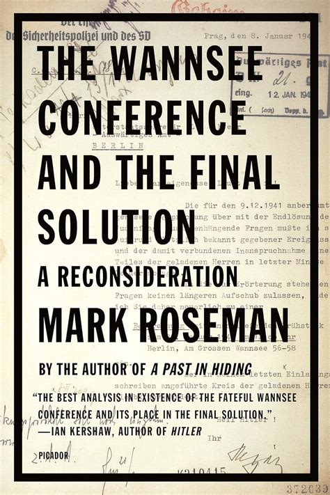 the wannsee conference and the final solution a reconsideration PDF