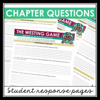 the westing game chapter questions Kindle Editon